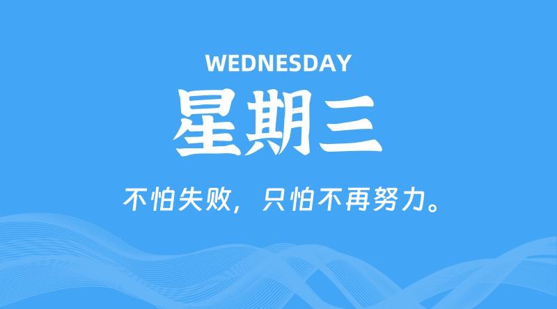 08月20日，星期三, 每天60秒读懂全世界！