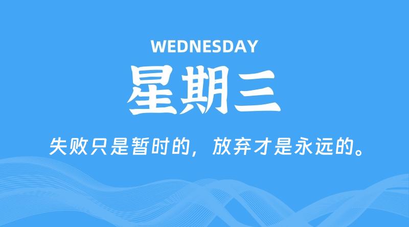 04月29日，星期三, 每天60秒读懂全世界！