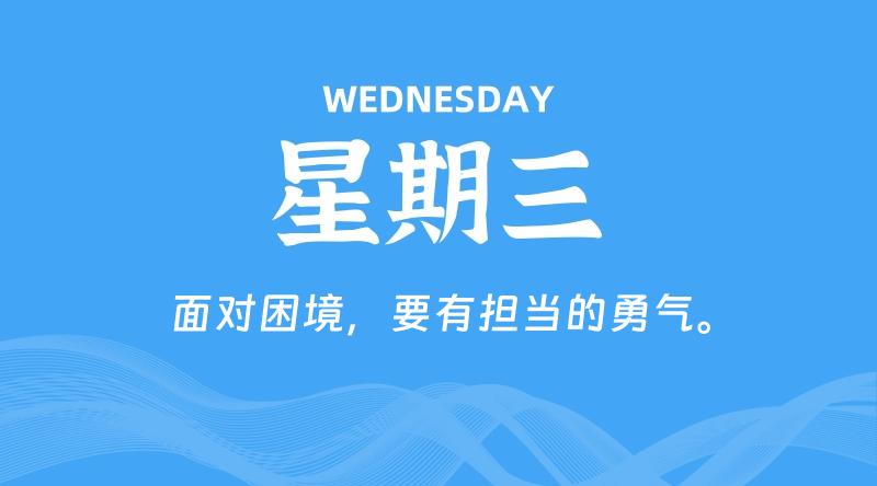 09月02日，星期三, 每天60秒读懂全世界！