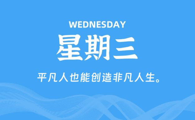 01月28日,星期三, 每天60秒读懂全世界!