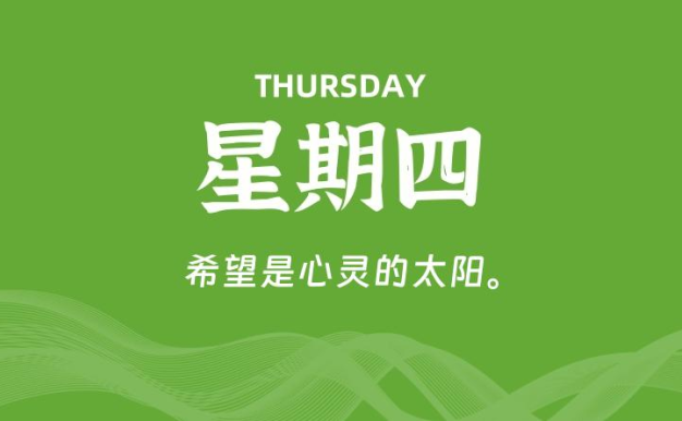 01月29日,星期四, 每天60秒读懂全世界!
