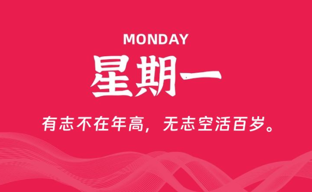 04月13日，星期一, 每天60秒读懂全世界！