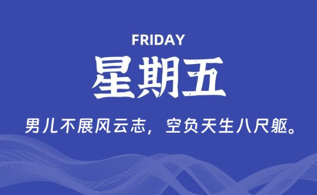 05月01日，星期五, 每天60秒读懂全世界！