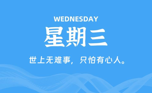 07月15日,星期三, 每天60秒读懂全世界!