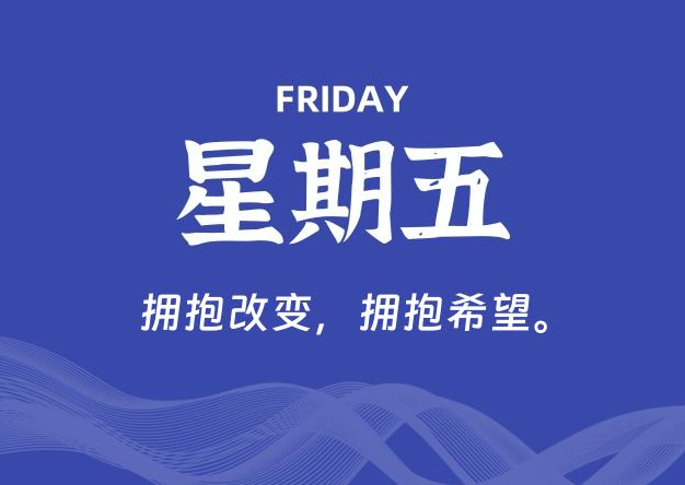 08月08日，星期五, 每天60秒读懂全世界！