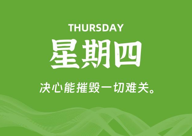 01月22日，星期四, 每天60秒读懂全世界！