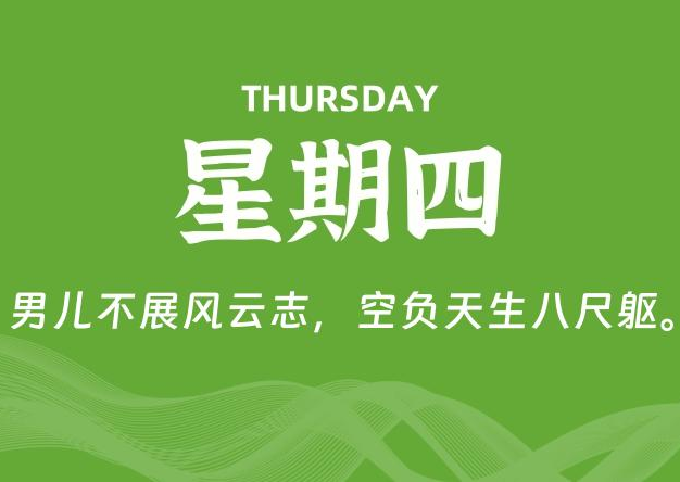 06月04日，星期四, 每天60秒读懂全世界！