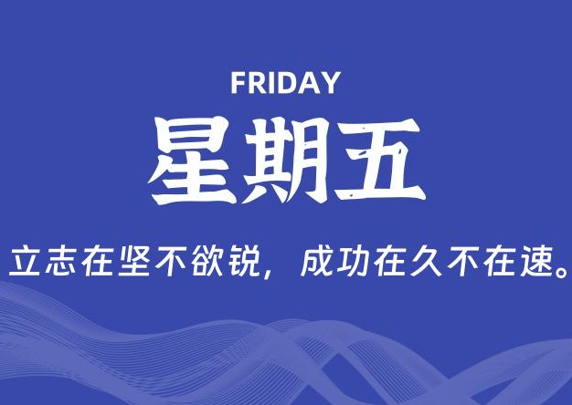 08月28日，星期五, 每天60秒读懂全世界！